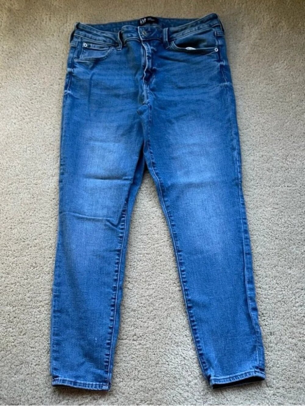 GAP Women's Universal Leggings Skinny Blue Jeans - 14/32 Long - EUC - Stretch